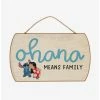 Hot Sale 👍 Disney Lilo & Stitch Ohana Door Sign 😍