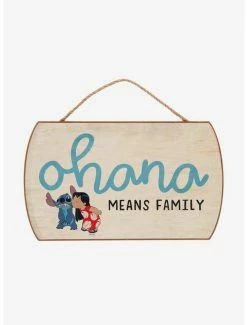 Hot Sale 👍 Disney Lilo & Stitch Ohana Door Sign 😍