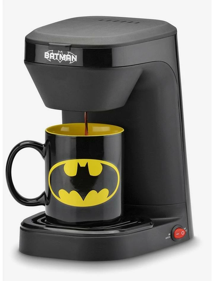 New ๐ DC Comics Batman 1-Cup Coffee Maker with Mug ๐ 1 New ๐ DC Comics Batman 1-Cup Coffee Maker with Mug ๐