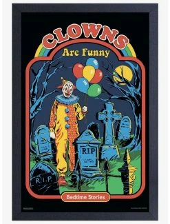Discount 🧨 Clowns Are Funny Framed Poster By Steven Rhodes 😉