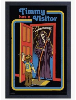 Cheap 🌟 Has A Visitor Framed Poster By Steven Rhodes 🎉