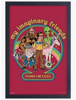 Cheapest ⭐ Imaginary Friends Framed Poster By Steven Rhodes 😉