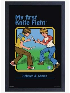 Wholesale 🧨 Knife Fight Framed Print By Steven Rhodes 🌟