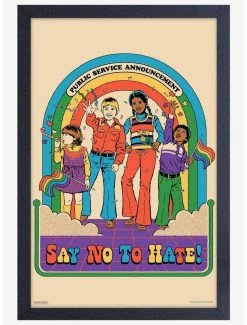 Brand new 😉 Say No To Hate Framed Print By Steven Rhodes 🤩