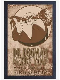 Buy 😀 Sonic The Hedgehog Eggman Needs You Steampunk Framed Poster ✔️