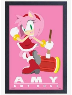 Wholesale 🥰 Sonic The Hedgehog Modern Character Amy Framed Poster 🧨