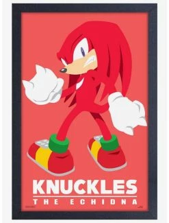 Deals ✨ Sonic The Hedgehog Modern Character Knuckles Framed Poster 🎉