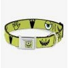 New 🌟 Disney Pixar Monsters, Inc. Mike Icons Seatbelt Buckle 🐕 Dog Collar 💯