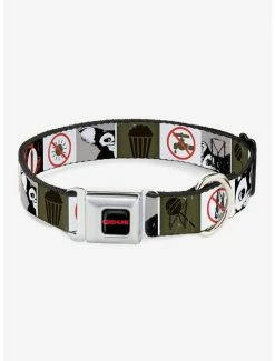 Brand new 😀 Gremlins Gizmo Poses Rules Blocks Seatbelt Buckle 🦮 Dog Collar 😍