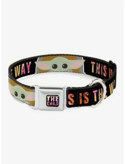 Cheap 🛒 Star Wars The Mandalorian The Child Chibi Pose This Is The Way Seatbelt Buckle 🦮 Dog Collar ✨