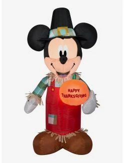 Discount 😉 Disney Mickey Mouse 👪 Thanksgiving Pumpkin Inflatable Décor ⌛