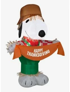 Deals 👏 Peanuts Snoopy Scarecrow 👪 Thanksgiving Inflatable Décor 🧨