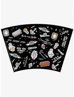 New 😉 Friends Collage 24oz Classic Tumbler With Lid 🌟 -Furniture Outlet Store 14521452 av1