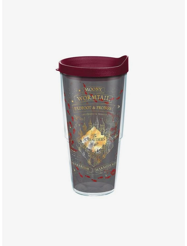 Cheap 👏 Harry Potter Black Marauder's Map 24oz Classic Tumbler With Lid ✨ 1 Cheap 👏 Harry Potter Black Marauder's Map 24oz Classic Tumbler With Lid ✨