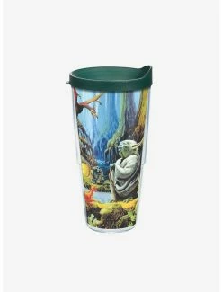 Cheap 🌟 Star Wars Empire 40th Yoda 24oz Classic Tumbler With Lid 🔥