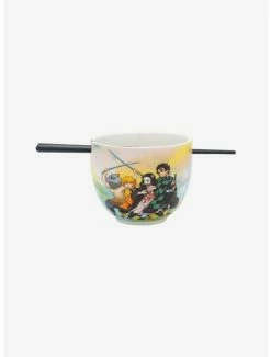 Top 10 🥰 Demon Slayer: Kimetsu No Yaiba Watercolor Ramen Bowl With Chopsticks 👍