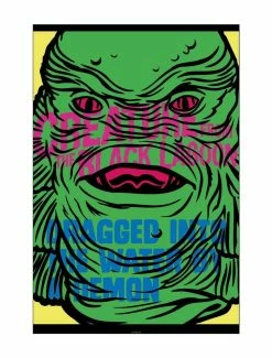 Outlet 😀 Universal Monsters Creature From The Black Lagoon Dragged Into Water Poster 😍