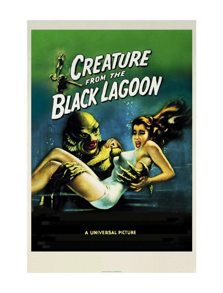 Outlet ๐ Universal Monsters Creature From The Black Lagoon Movie Poster ๐ 1 Outlet ๐ Universal Monsters Creature From The Black Lagoon Movie Poster ๐