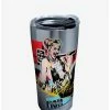 New ✔️ DC Comics Birds of Prey Harley Quinn 20oz Stainless Steel Tumbler With Lid 😀