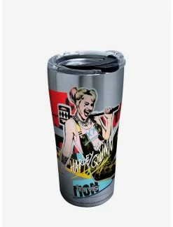 New ✔️ DC Comics Birds of Prey Harley Quinn 20oz Stainless Steel Tumbler With Lid 😀