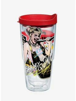 Best Sale ✨ DC Comics Birds of Prey Harley Quinn 24oz Classic Tumbler With Lid 🥰