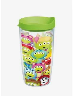 New ⭐ Disney Pixar Toy Story Alien Collage 16oz Classic Tumbler With Lid 😉