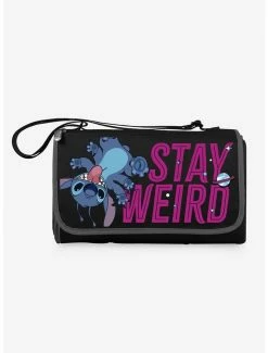 Brand new 🧨 Disney Lilo and Stitch Stay Weird Outdoor Blanket Black 🥰