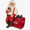 New ⌛ Coke Coca-Cola Santa Sitting On Cooler Table Piece 🔔