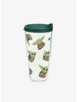 Best Sale ✔️ Star Wars The Mandalorian Child Playing 24oz Classic Tumbler With Lid 😉