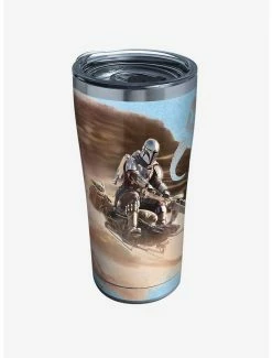 Budget 🎁 Star Wars The Mandalorian Desert Ride 20oz Stainless Steel Tumbler With Lid 🧨