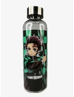 Coupon 😀 Demon Slayer: Kimetsu No Yaiba Tanjiro Kamado Checkered Water Bottle 💯