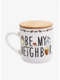Promo 👏 Studio Ghibli My Neighbor Totoro Be My Neighbor Mug With Lid 🔥