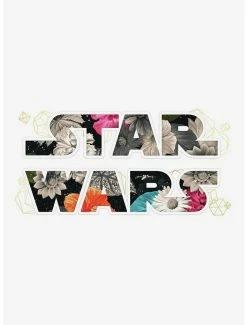 Budget 🔔 Star Wars Floral Logo Peel And Stick Wall Decals With Foil ⌛