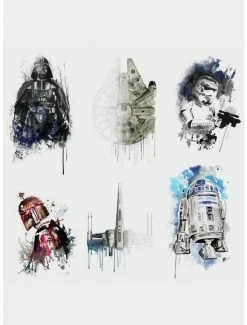 Best deal 👍 Star Wars Iconic Watercolor Peel And Stick Wall Decals 👏