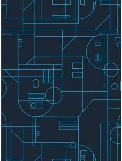 Discount 👍 Star Wars R2-D2 Blue And Navy Geometric Peel & Stick Wallpaper ⭐