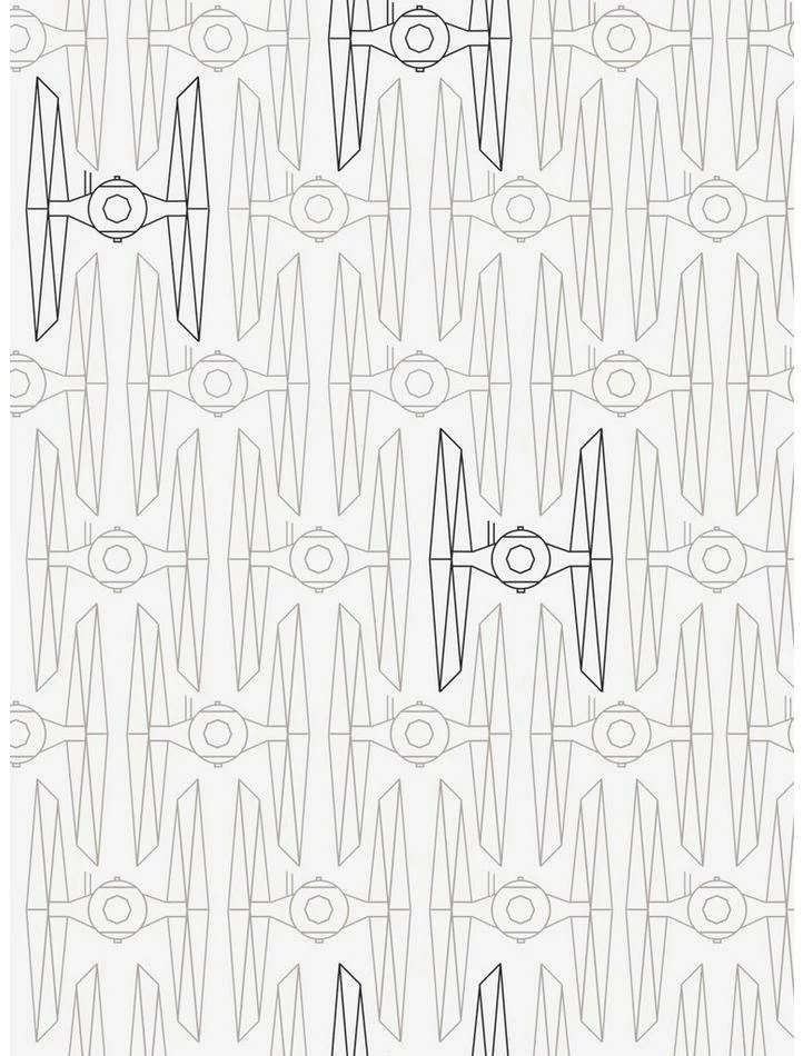 Discount 🌟 Star Wars Tie Fighter White And Grey Peel & Stick Wallpaper 🎉 1 Discount 🌟 Star Wars Tie Fighter White And Grey Peel & Stick Wallpaper 🎉