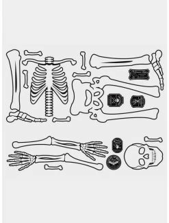 Budget 👍 Skeleton Glow In The Dark Peel And Stick Giant Wall Decals ✔️