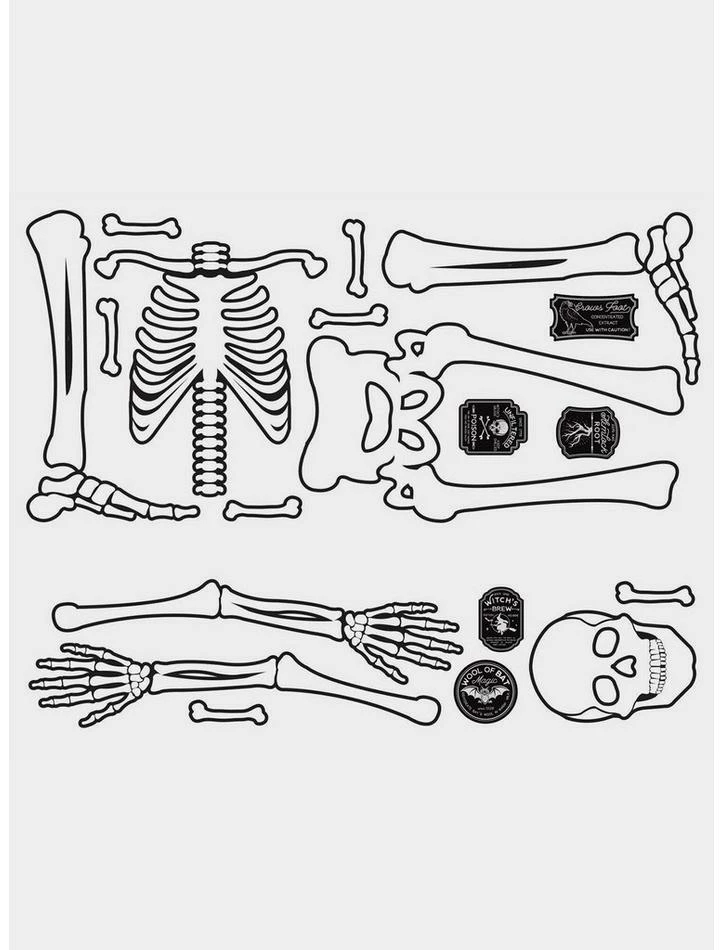 Budget 👍 Skeleton Glow In The Dark Peel And Stick Giant Wall Decals ✔️ 1 Budget 👍 Skeleton Glow In The Dark Peel And Stick Giant Wall Decals ✔️