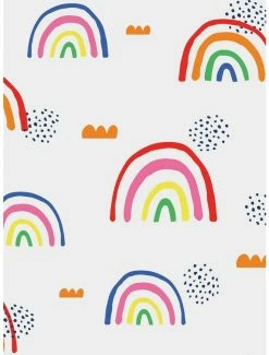 Best deal ✔️ White Rainbow's End Peel & Stick Wallpaper 🔥