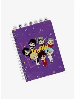 Budget 🥰 TinyTAN Character Purple Tabbed Journal Inspired By BTS 👍