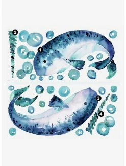 Cheapest 🌟 Catcoq Narwhal Giant Peel And Stick Wall Decals ⭐ -Furniture Outlet Store 15176387 av1