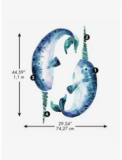 Cheapest 🌟 Catcoq Narwhal Giant Peel And Stick Wall Decals ⭐ -Furniture Outlet Store 15176387 av2