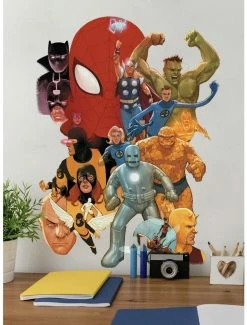 Promo 🔥 Marvel Avengers Classic Peel And Stick Giant Wall Decals 🧨