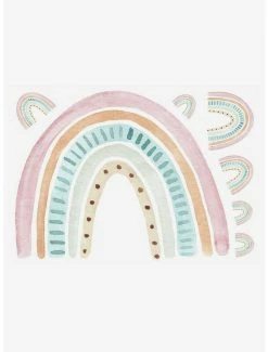 Cheap ❤️ Watercolor Rainbow Peel And Stick Giant Wall Decal 😍