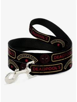 Outlet 💯 Marvel Deadpool Chimichangas Flames 🐕 Dog Leash 😀