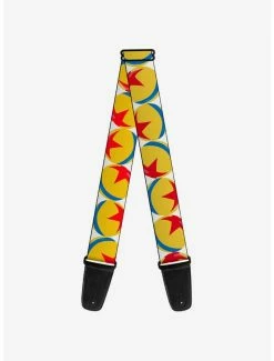 Budget 🎁 Disney Pixar Luxo Ball Repeat White Yellow Blue Red Guitar Strap 🥰