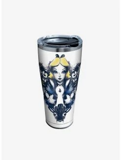 Budget ✔️ Disney Alice In Wonderland Curiouser 30oz Stainless Steel Tumbler With Lid 🧨