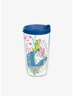 Promo 🎉 Disney Alice In Wonderland Floral 16oz Classic Tumbler With Lid ✨