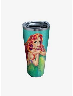 Brand new 🌟 Disney The Little Mermaid Ariel Crosshatch 30oz Stainless Steel Tumbler With Lid 😍