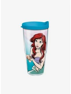 Wholesale 😉 Disney The Little Mermaid Watercolor Splash 24oz Classic Tumbler With Lid 😍